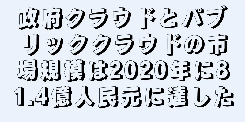 政府クラウドとパブリッククラウドの市場規模は2020年に81.4億人民元に達した