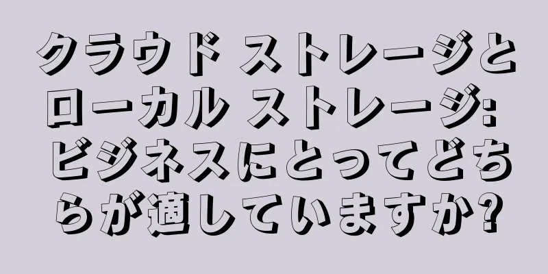 クラウド ストレージとローカル ストレージ: ビジネスにとってどちらが適していますか?