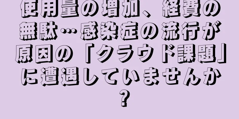 使用量の増加、経費の無駄…感染症の流行が原因の「クラウド課題」に遭遇していませんか？