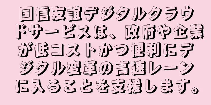 国信友誼デジタルクラウドサービスは、政府や企業が低コストかつ便利にデジタル変革の高速レーンに入ることを支援します。