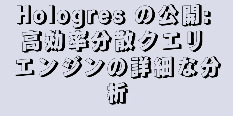 Hologres の公開: 高効率分散クエリ エンジンの詳細な分析