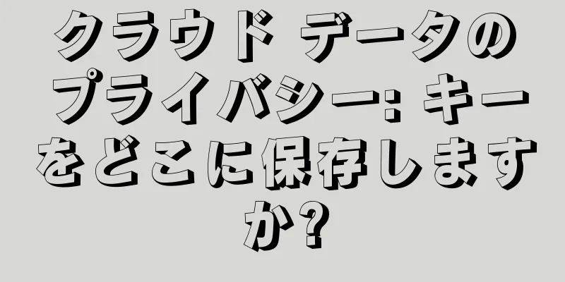 クラウド データのプライバシー: キーをどこに保存しますか?