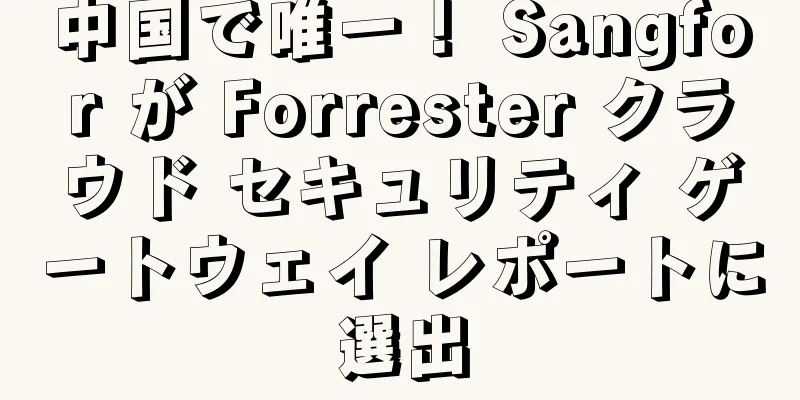 中国で唯一！ Sangfor が Forrester クラウド セキュリティ ゲートウェイ レポートに選出