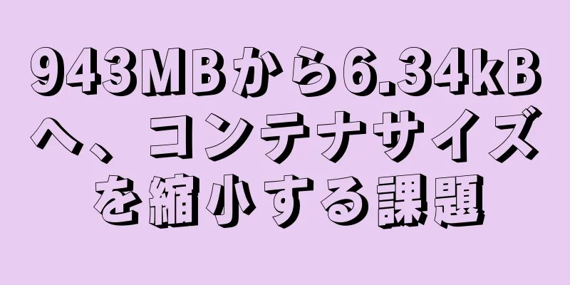 943MBから6.34kBへ、コンテナサイズを縮小する課題