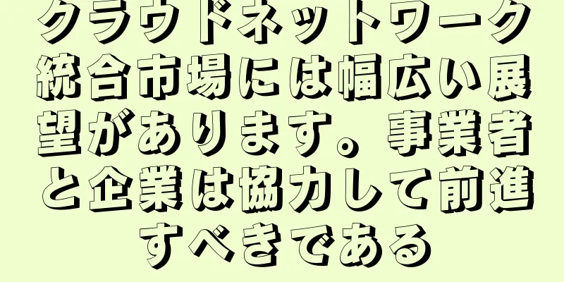 クラウドネットワーク統合市場には幅広い展望があります。事業者と企業は協力して前進すべきである