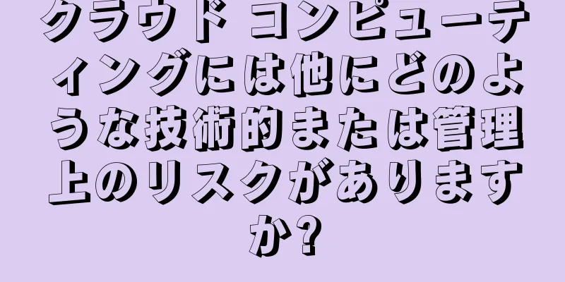 クラウド コンピューティングには他にどのような技術的または管理上のリスクがありますか?