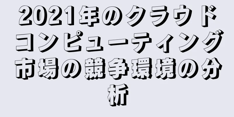 2021年のクラウドコンピューティング市場の競争環境の分析