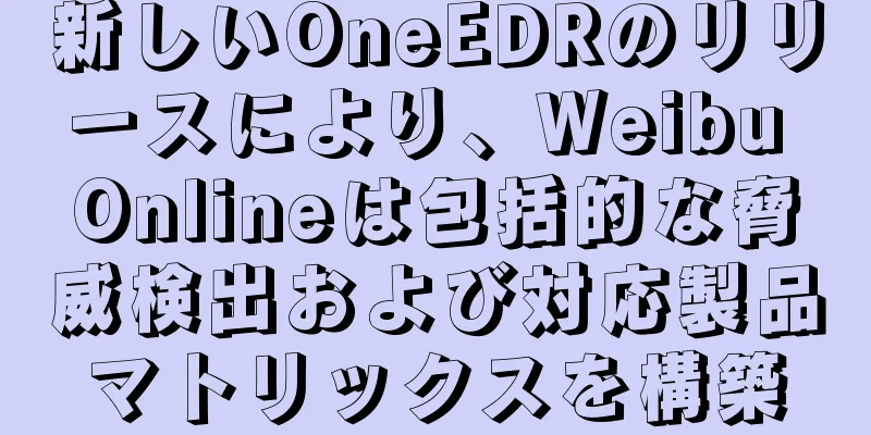 新しいOneEDRのリリースにより、Weibu Onlineは包括的な脅威検出および対応製品マトリックスを構築