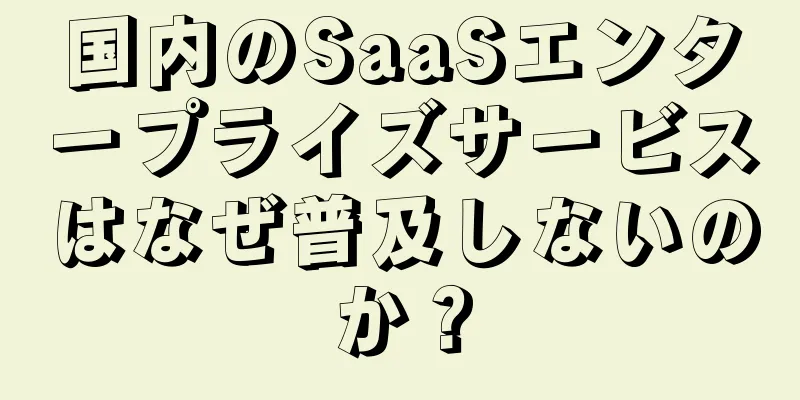 国内のSaaSエンタープライズサービスはなぜ普及しないのか？
