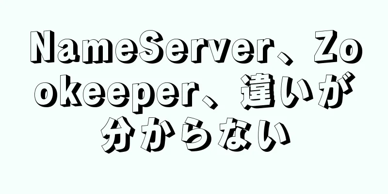 NameServer、Zookeeper、違いが分からない
