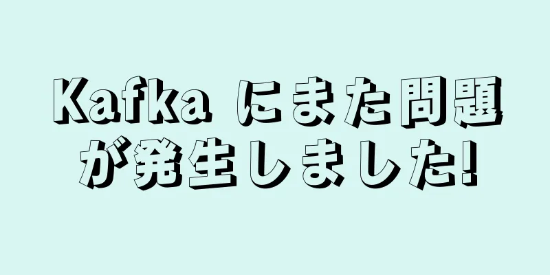 Kafka にまた問題が発生しました!