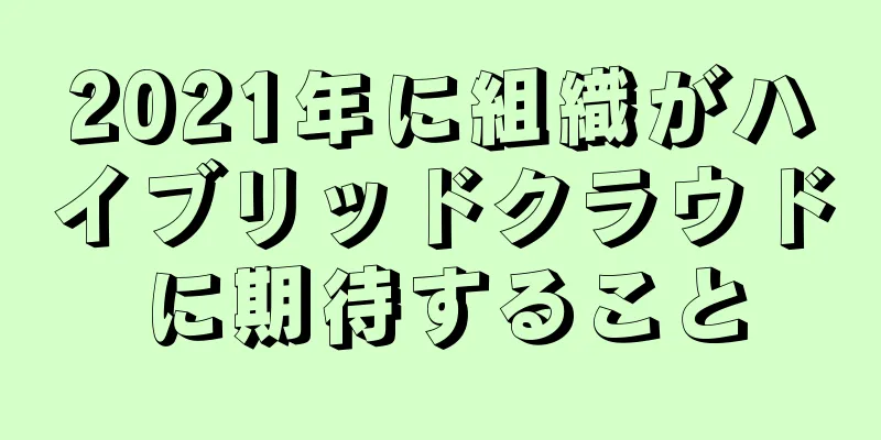 2021年に組織がハイブリッドクラウドに期待すること