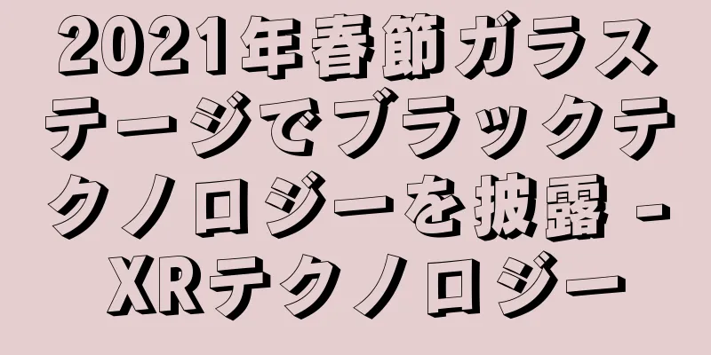 2021年春節ガラステージでブラックテクノロジーを披露 - XRテクノロジー