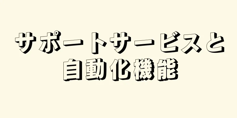 サポートサービスと自動化機能