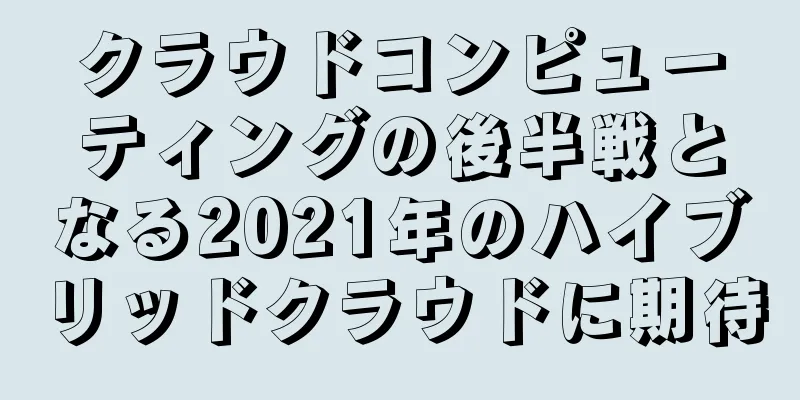 クラウドコンピューティングの後半戦となる2021年のハイブリッドクラウドに期待