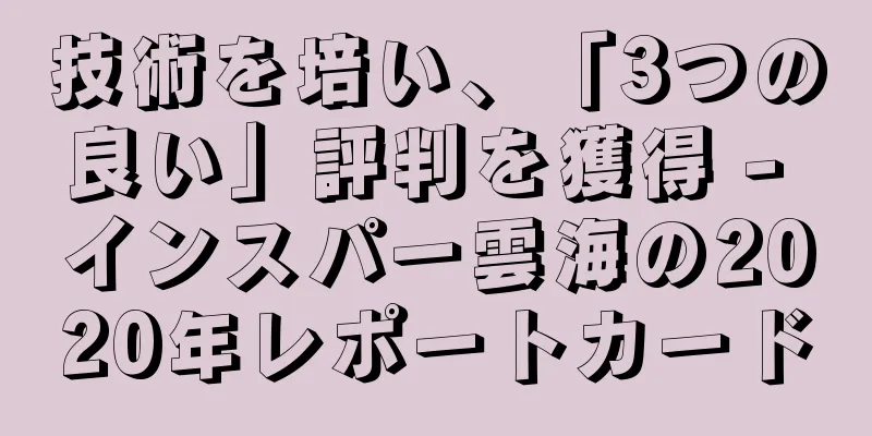 技術を培い、「3つの良い」評判を獲得 - インスパー雲海の2020年レポートカード