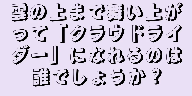 雲の上まで舞い上がって「クラウドライダー」になれるのは誰でしょうか？