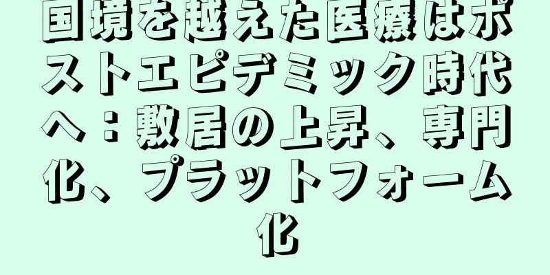 国境を越えた医療はポストエピデミック時代へ：敷居の上昇、専門化、プラットフォーム化