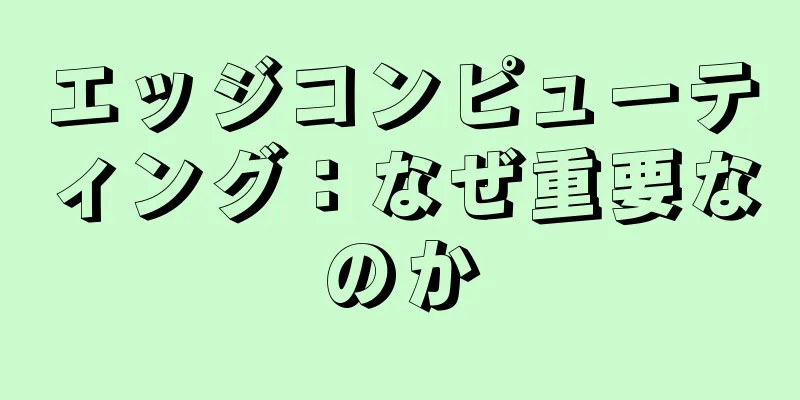 エッジコンピューティング：なぜ重要なのか