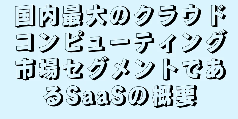 国内最大のクラウドコンピューティング市場セグメントであるSaaSの概要
