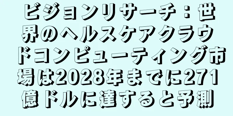 ビジョンリサーチ：世界のヘルスケアクラウドコンピューティング市場は2028年までに271億ドルに達すると予測