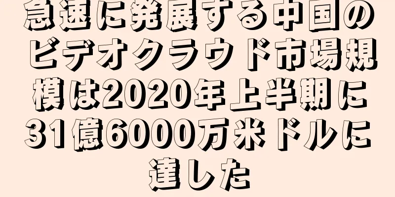 急速に発展する中国のビデオクラウド市場規模は2020年上半期に31億6000万米ドルに達した