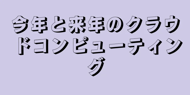今年と来年のクラウドコンピューティング