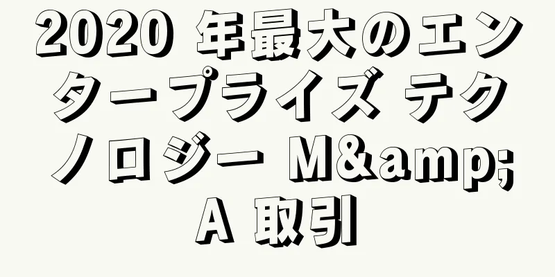 2020 年最大のエンタープライズ テクノロジー M&A 取引