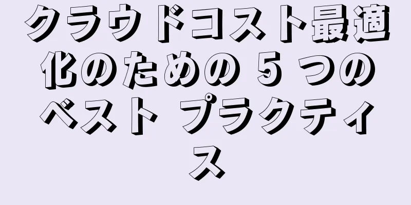 クラウドコスト最適化のための 5 つのベスト プラクティス