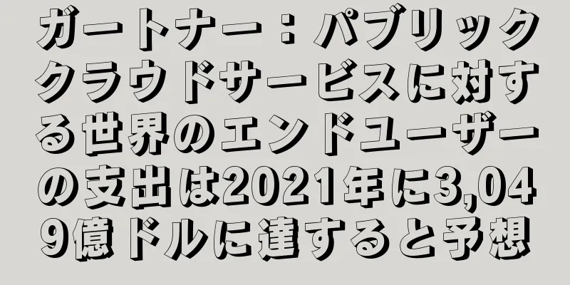 ガートナー：パブリッククラウドサービスに対する世界のエンドユーザーの支出は2021年に3,049億ドルに達すると予想