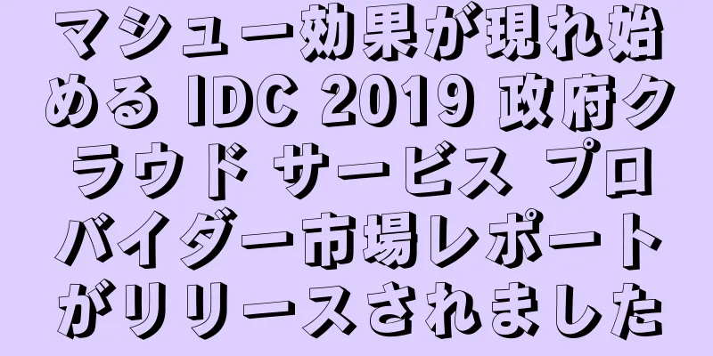 マシュー効果が現れ始める IDC 2019 政府クラウド サービス プロバイダー市場レポートがリリースされました