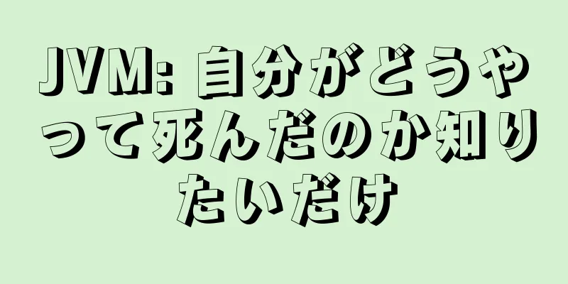 JVM: 自分がどうやって死んだのか知りたいだけ