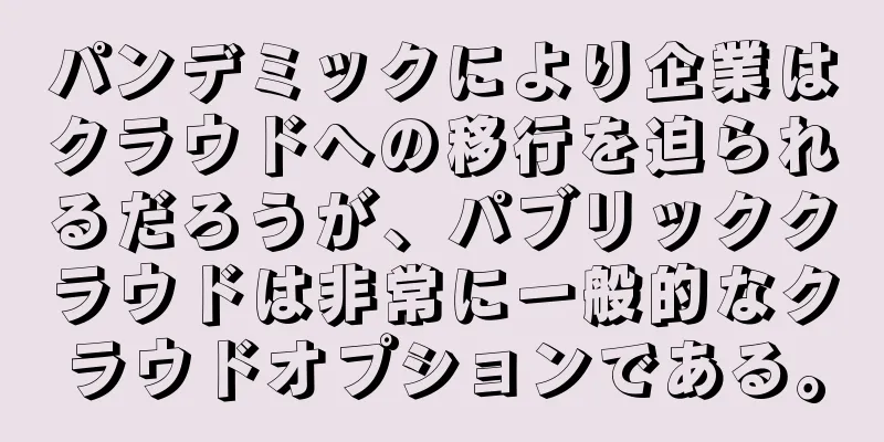 パンデミックにより企業はクラウドへの移行を迫られるだろうが、パブリッククラウドは非常に一般的なクラウドオプションである。