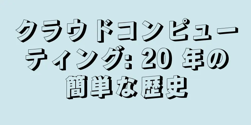 クラウドコンピューティング: 20 年の簡単な歴史