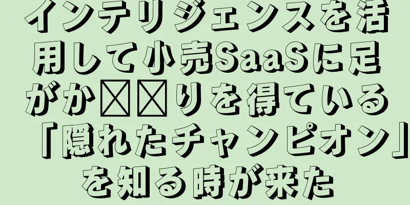 インテリジェンスを活用して小売SaaSに足がか​​りを得ている「隠れたチャンピオン」を知る時が来た