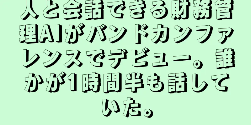 人と会話できる財務管理AIがバンドカンファレンスでデビュー。誰かが1時間半も話していた。