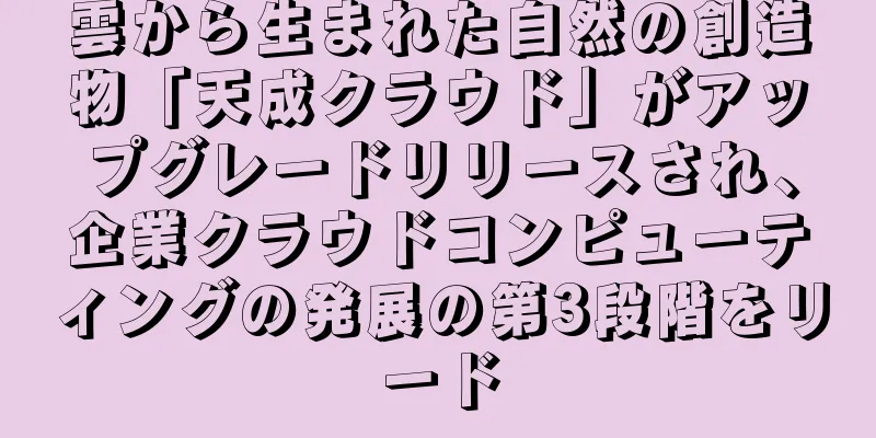 雲から生まれた自然の創造物「天成クラウド」がアップグレードリリースされ、企業クラウドコンピューティングの発展の第3段階をリード