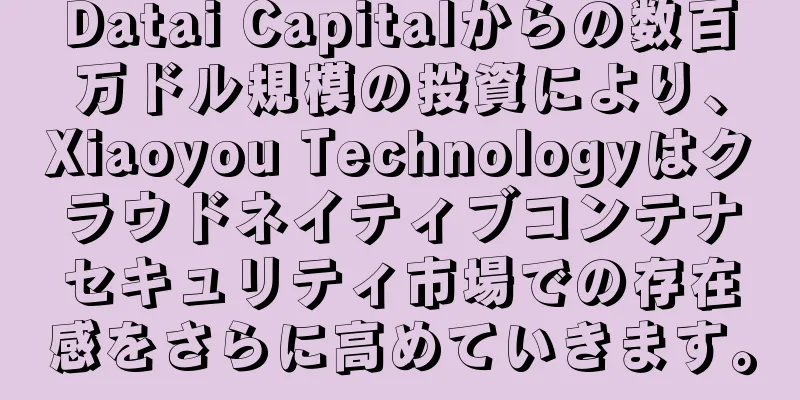 Datai Capitalからの数百万ドル規模の投資により、Xiaoyou Technologyはクラウドネイティブコンテナセキュリティ市場での存在感をさらに高めていきます。