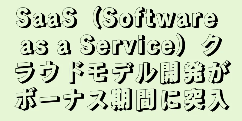 SaaS（Software as a Service）クラウドモデル開発がボーナス期間に突入