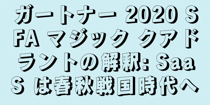 ガートナー 2020 SFA マジック クアドラントの解釈: SaaS は春秋戦国時代へ