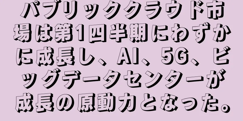 パブリッククラウド市場は第1四半期にわずかに成長し、AI、5G、ビッグデータセンターが成長の原動力となった。