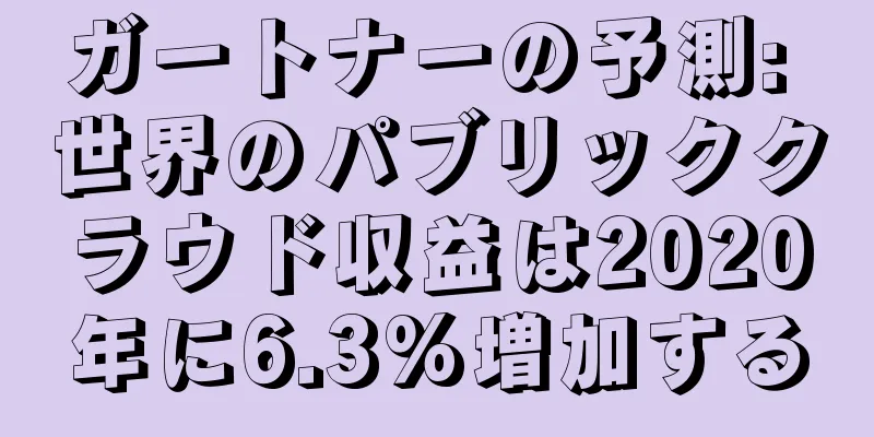 ガートナーの予測: 世界のパブリッククラウド収益は2020年に6.3%増加する