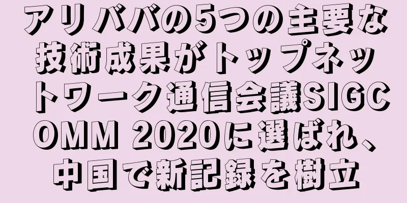 アリババの5つの主要な技術成果がトップネットワーク通信会議SIGCOMM 2020に選ばれ、中国で新記録を樹立