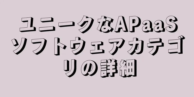 ユニークなAPaaSソフトウェアカテゴリの詳細