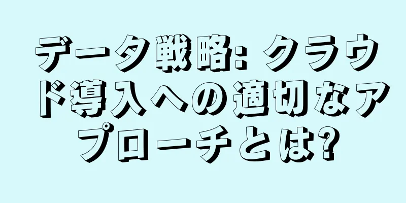 データ戦略: クラウド導入への適切なアプローチとは?