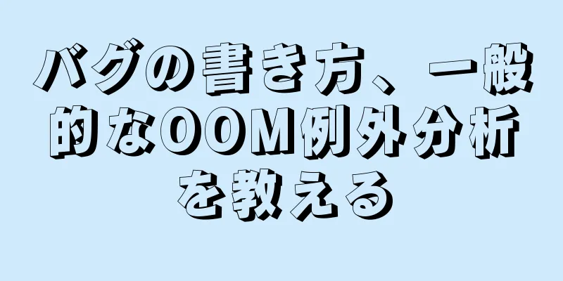 バグの書き方、一般的なOOM例外分析を教える