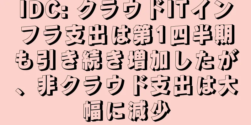 IDC: クラウドITインフラ支出は第1四半期も引き続き増加したが、非クラウド支出は大幅に減少