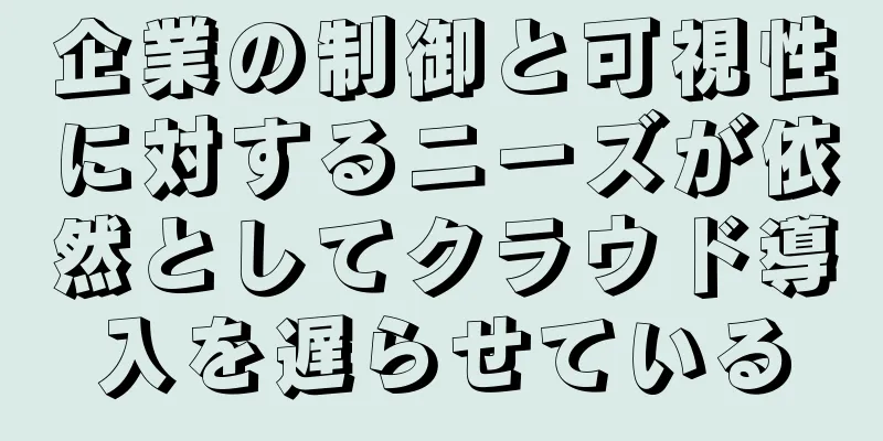 企業の制御と可視性に対するニーズが依然としてクラウド導入を遅らせている