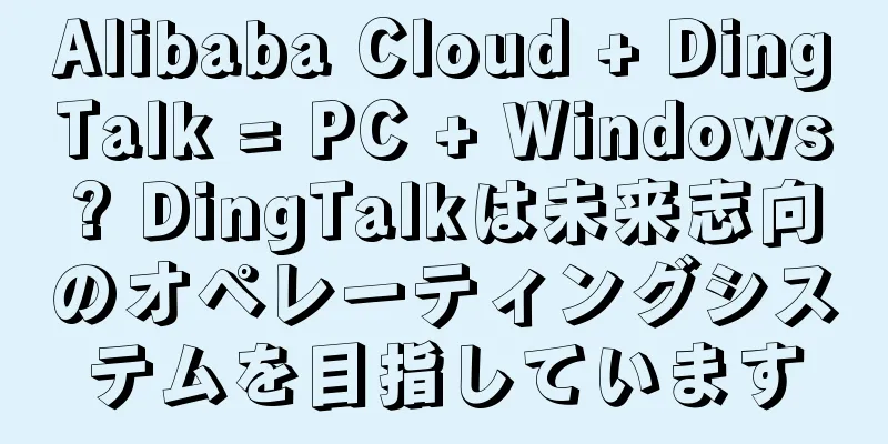 Alibaba Cloud + DingTalk = PC + Windows? DingTalkは未来志向のオペレーティングシステムを目指しています