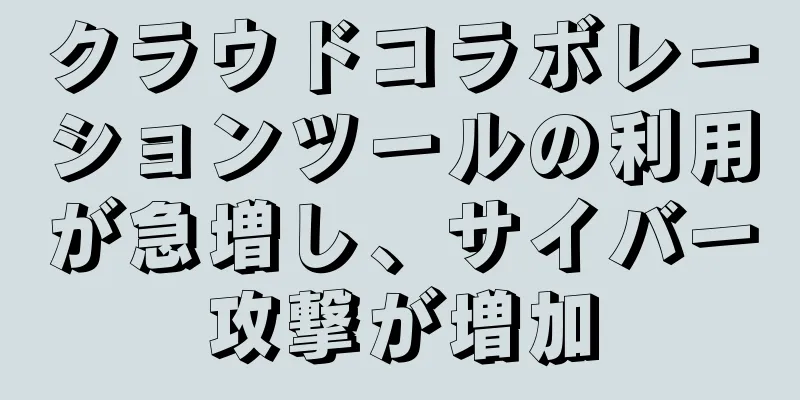 クラウドコラボレーションツールの利用が急増し、サイバー攻撃が増加